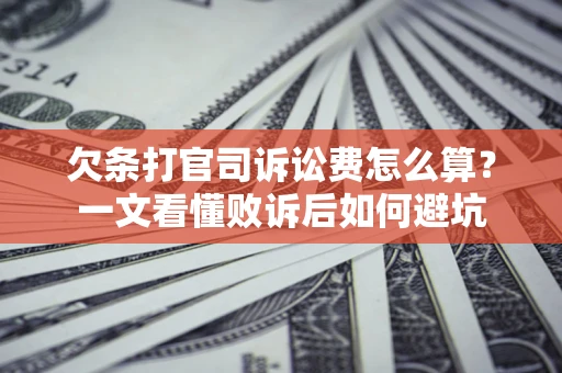 北京欠条打官司诉讼费怎么算？一文看懂败诉后如何避坑
